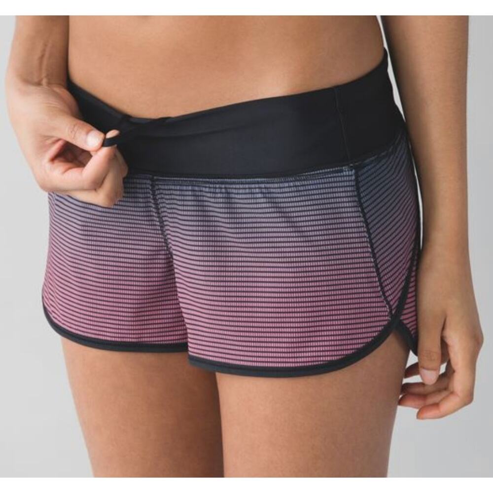 Lululemon Double Gradient Speed Short H20 Yum Yum Pink Alberta Lake / Black